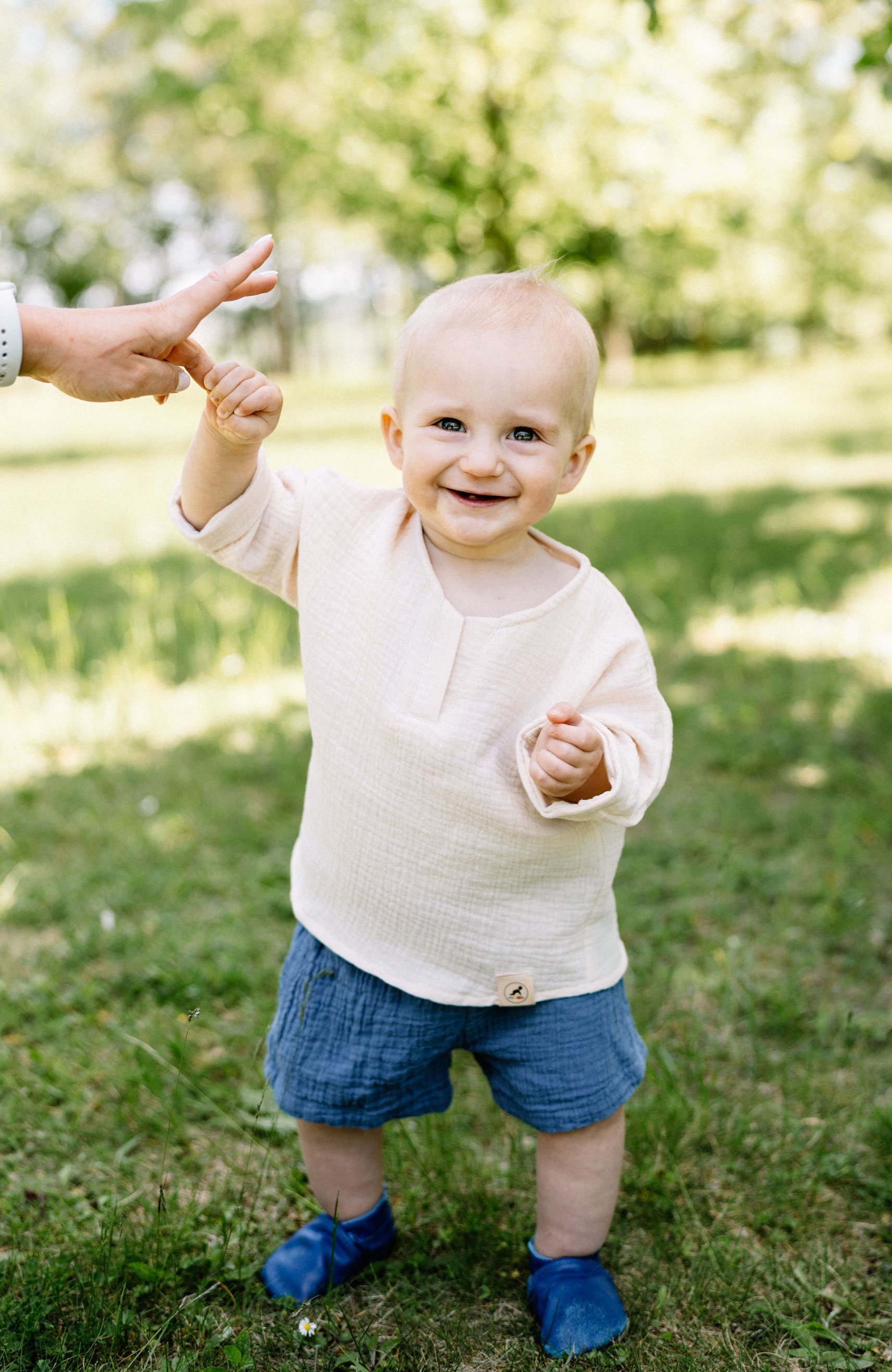 Mušelínové dětské tričko - SMETANOVÁ