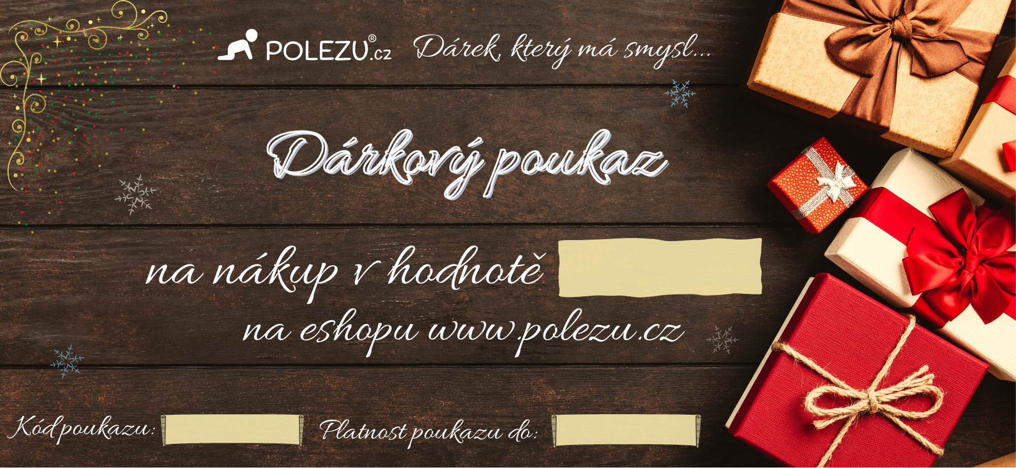 Dárkový poukaz - v hodnotě 1500 Kč