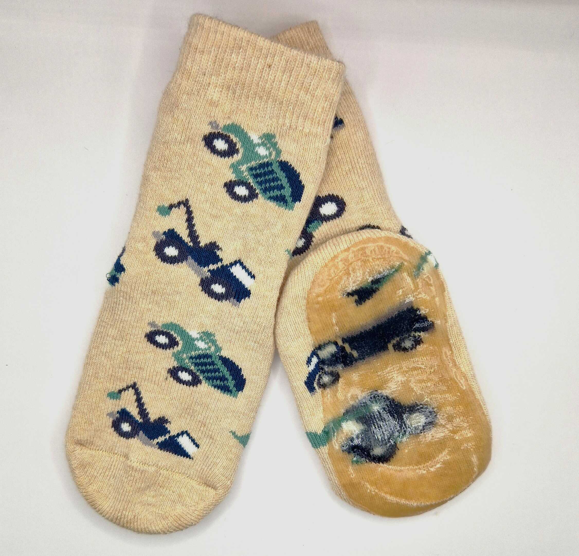 Protiskluzové dětské ponožky - AUTA