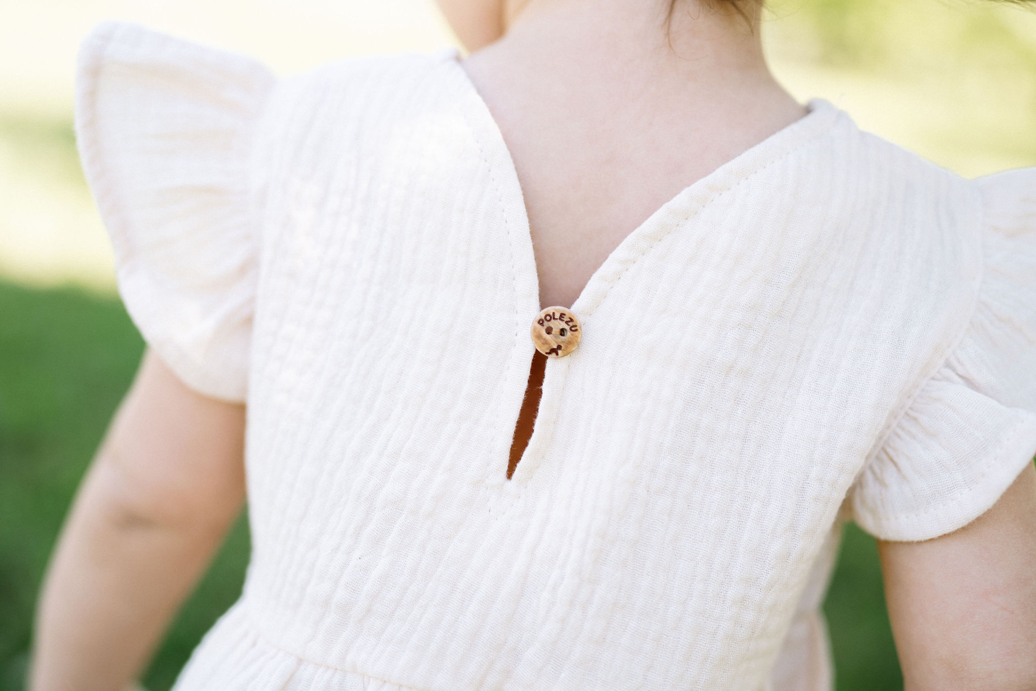 Mušelínové dětské šaty - SMETANOVÁ