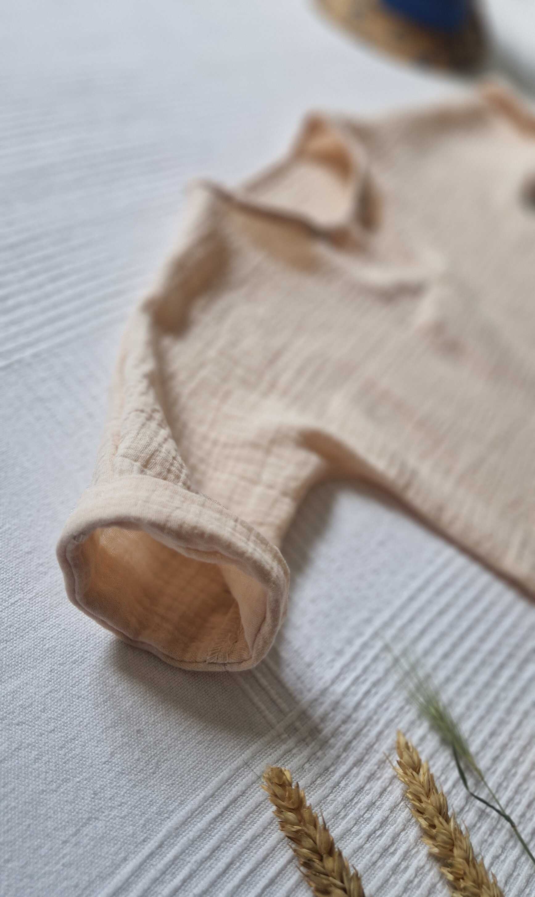 Mušelínové dětské tričko - SMETANOVÁ