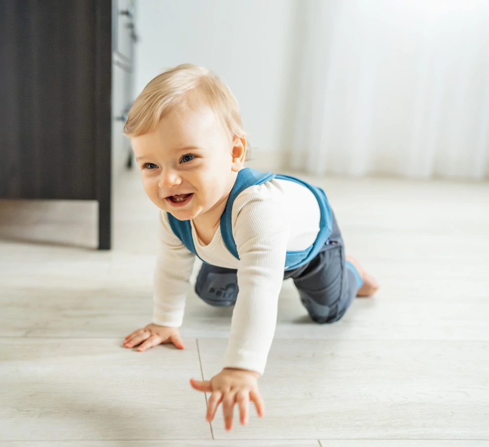 POLEZU+ Protiskluzové kalhoty s kšandami 2v1 - MODRÁ