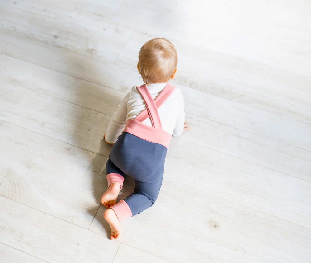 POLEZU+ Protiskluzové kalhoty s kšandami 2v1 - RŮŽOVÁ