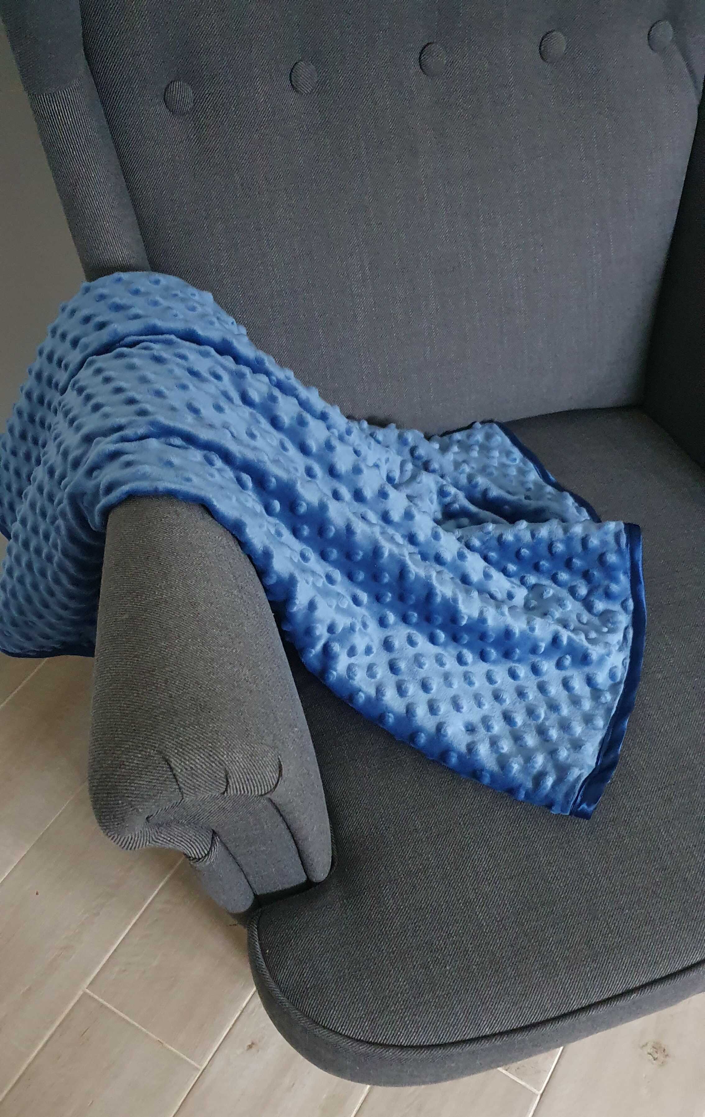 Hřejivá jednobarevná deka MINKY - SAFÍROVÁ MODRÁ
