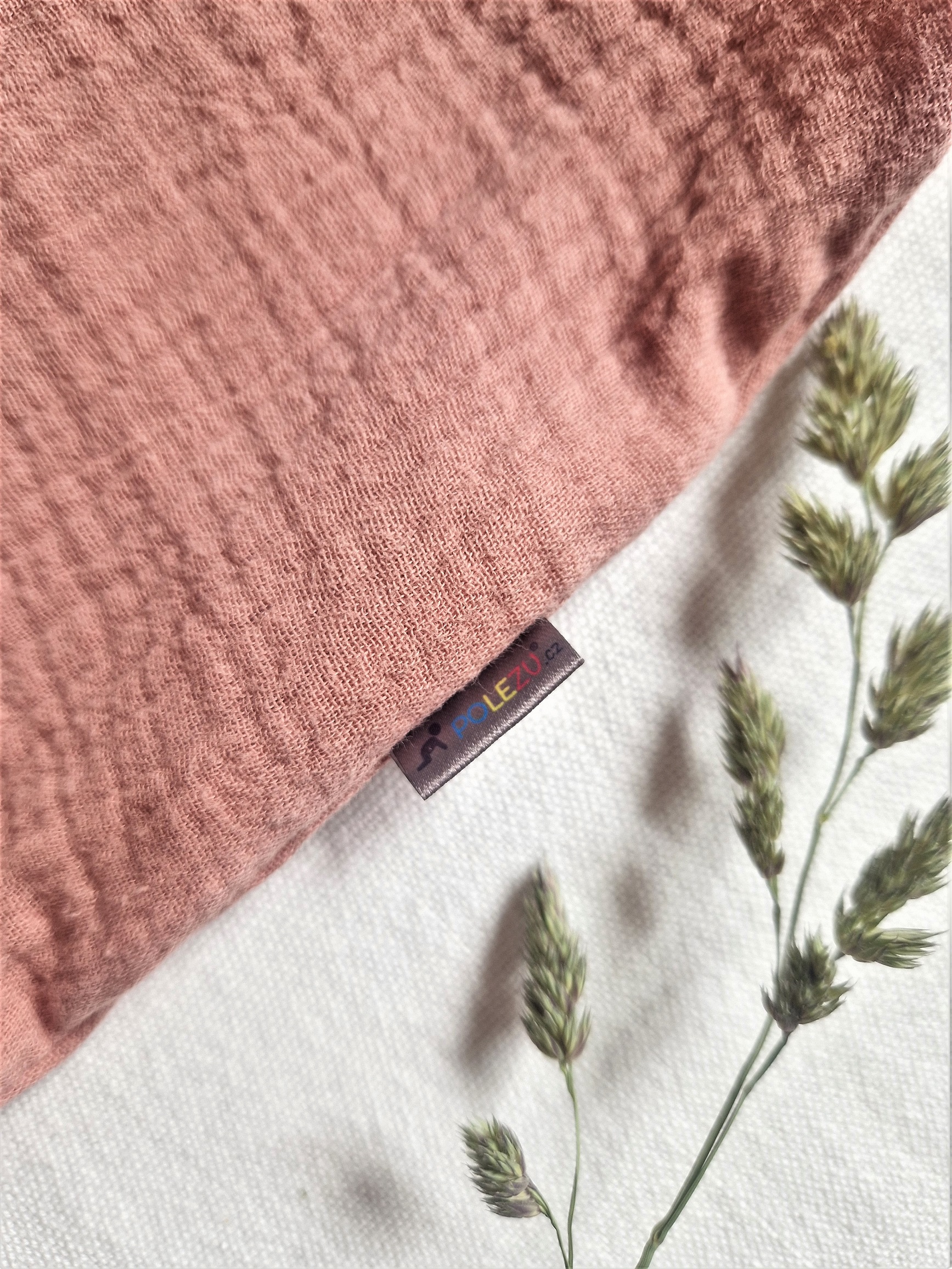 Mušelínové dětské body - STARORŮŽOVÁ