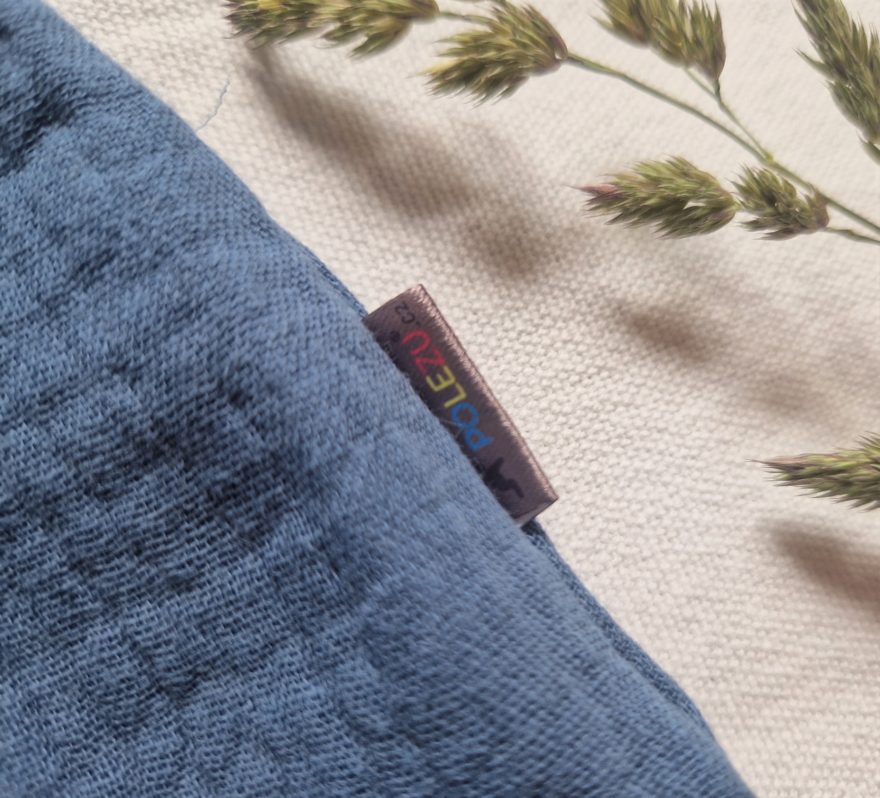 Mušelínové dětské body - OCELOVĚ MODRÁ